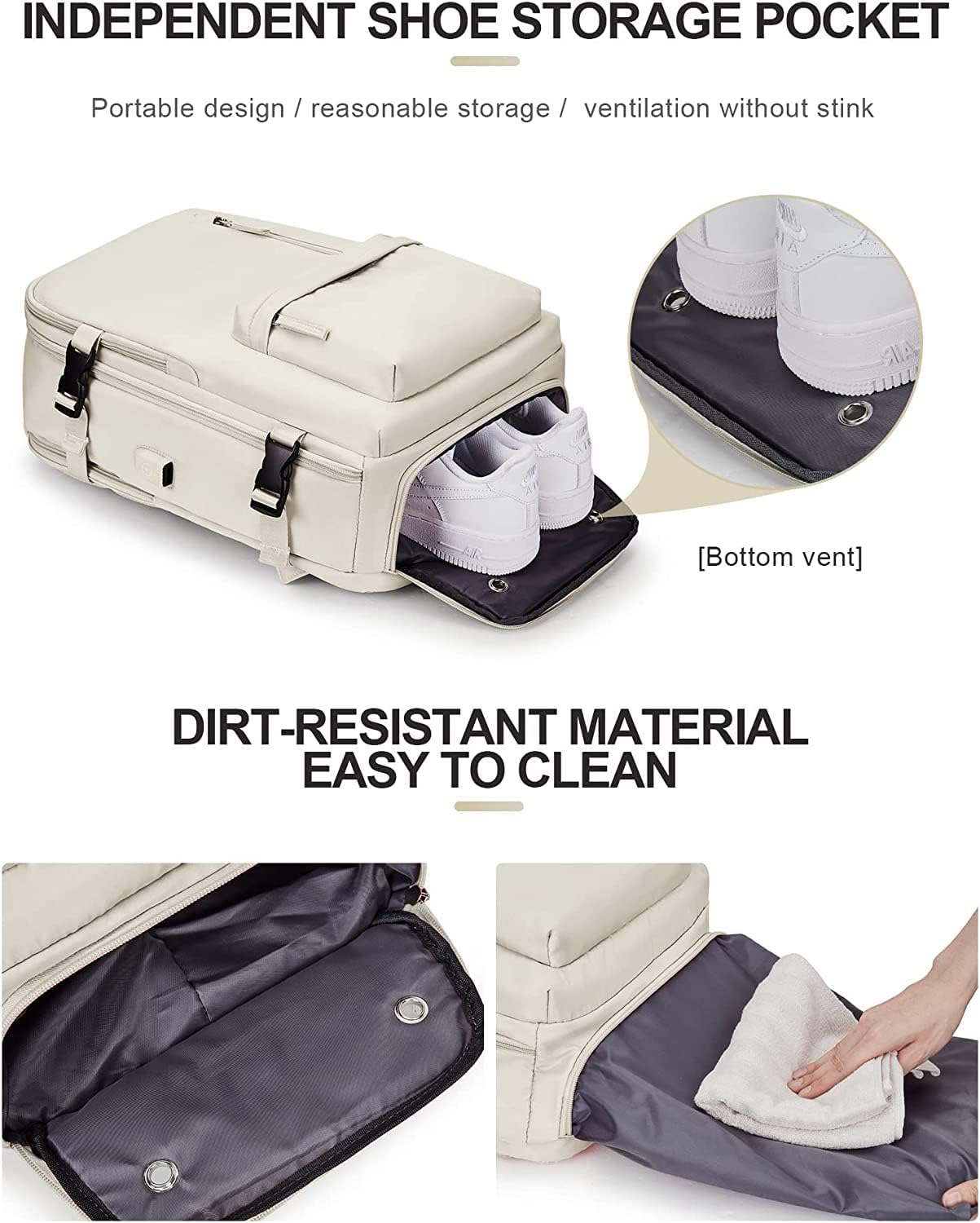 Versatile 40L Waterproof Travel Backpack with USB Port & Shoe Compartment for Organized Travel 1