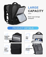 Versatile 40L Waterproof Travel Backpack with USB Port & Shoe Compartment for Organized Travel 7