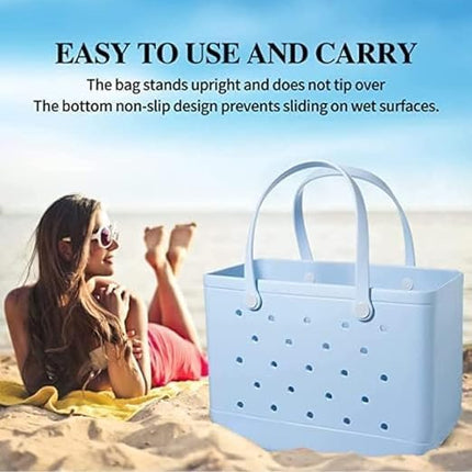 Versatile Beach Tote Bag | Waterproof EVA Design with Vent Holes | Ideal for Beach, Gym & Travel 8