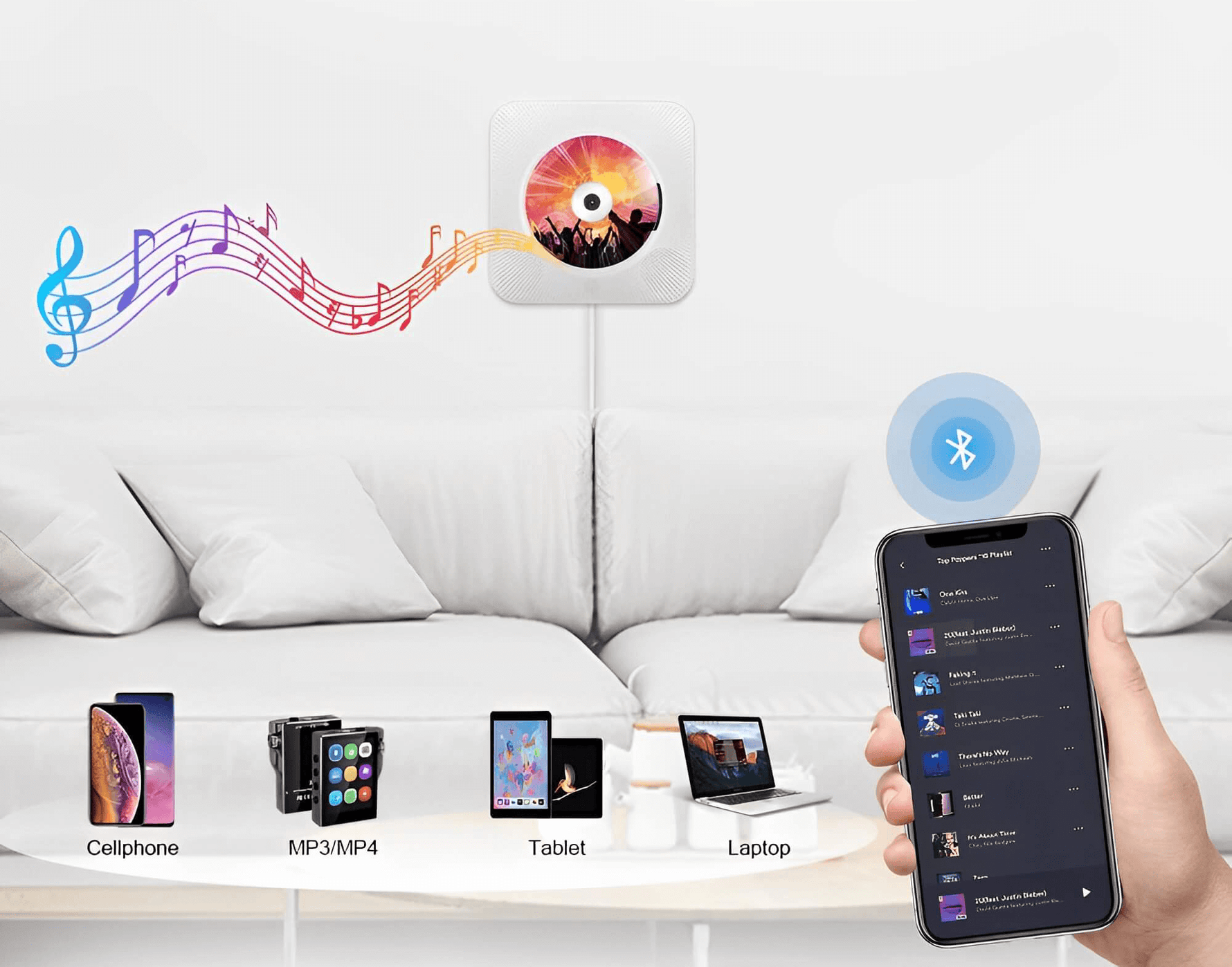 Versatile CD Player | Bluetooth HIFI Speaker with Remote Control | Perfect for Music Lovers 7