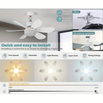 Versatile Ceiling Fan with Lights & Remote Control | Bright Illumination for Instant Comfort 8