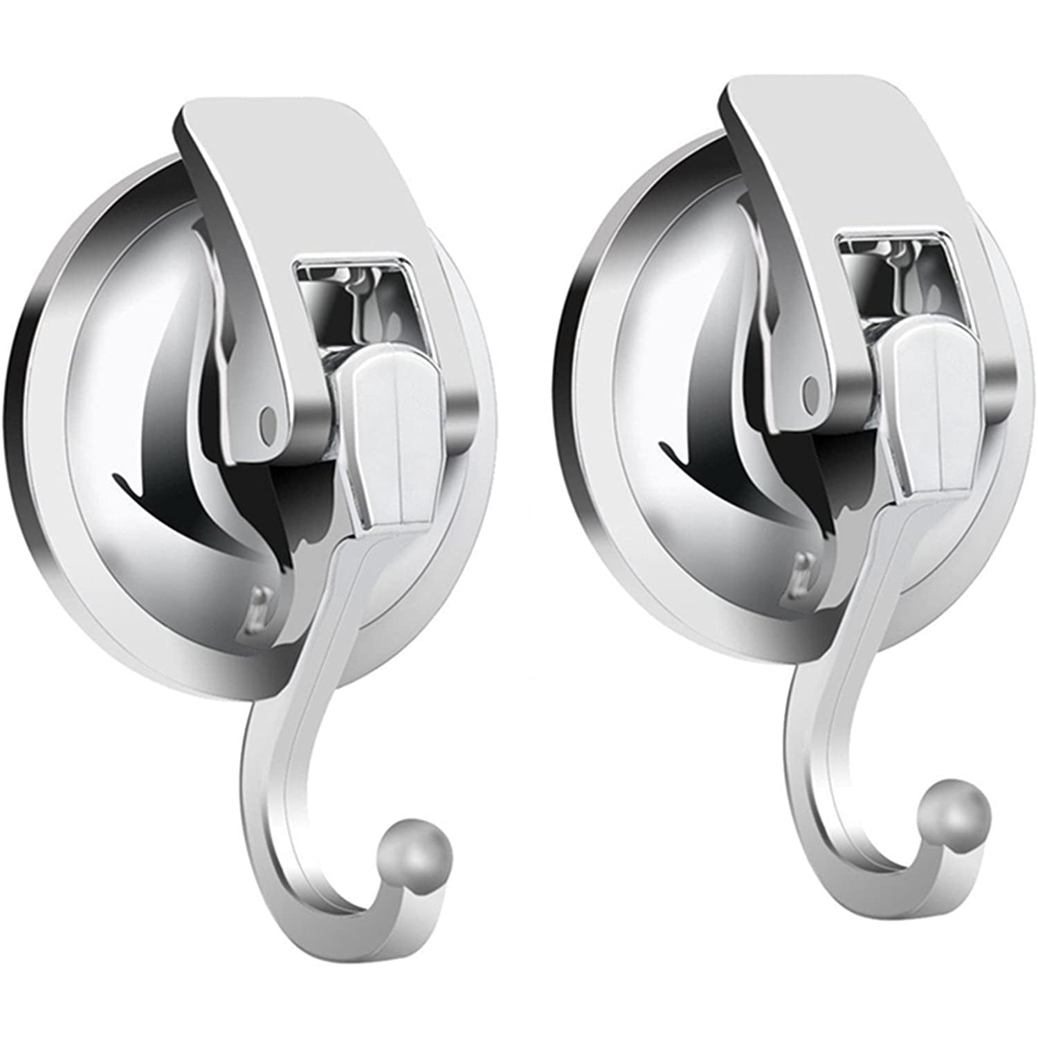 Versatile Home Organizer | 2-Pack Heavy-Duty Vacuum Suction Cup Hooks with Durable Design for Easy Storage 0