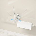 Versatile Kitchen Roll Holder | Vacuum Suction Cup, Drill-Free Design for Space-Saving Organization 1