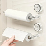 Versatile Kitchen Roll Holder | Vacuum Suction Cup, Drill-Free Design for Space-Saving Organization 3