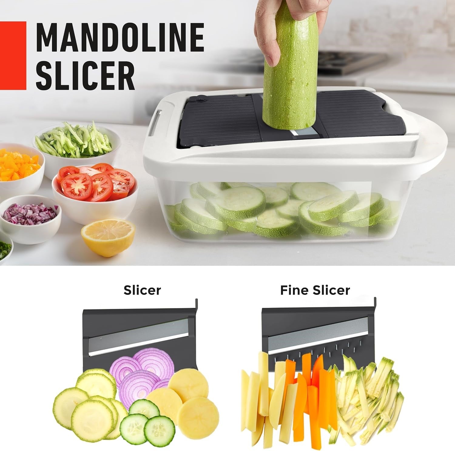 Versatile Kitchen Tool | 10-in-1 Vegetable Slicer with 8 Blades | Efficient Cutting and Grating for Quick Meal Prep 5
