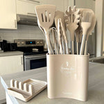 Versatile Kitchen Utensil Set | Heat-Resistant Silicone Tools with Storage Bucket for Safe Cooking 5