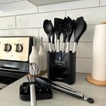 Versatile Kitchen Utensil Set | Heat-Resistant Silicone Tools with Storage Bucket for Safe Cooking 8