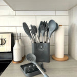 Versatile Kitchen Utensil Set | Heat-Resistant Silicone Tools with Storage Bucket for Safe Cooking 9