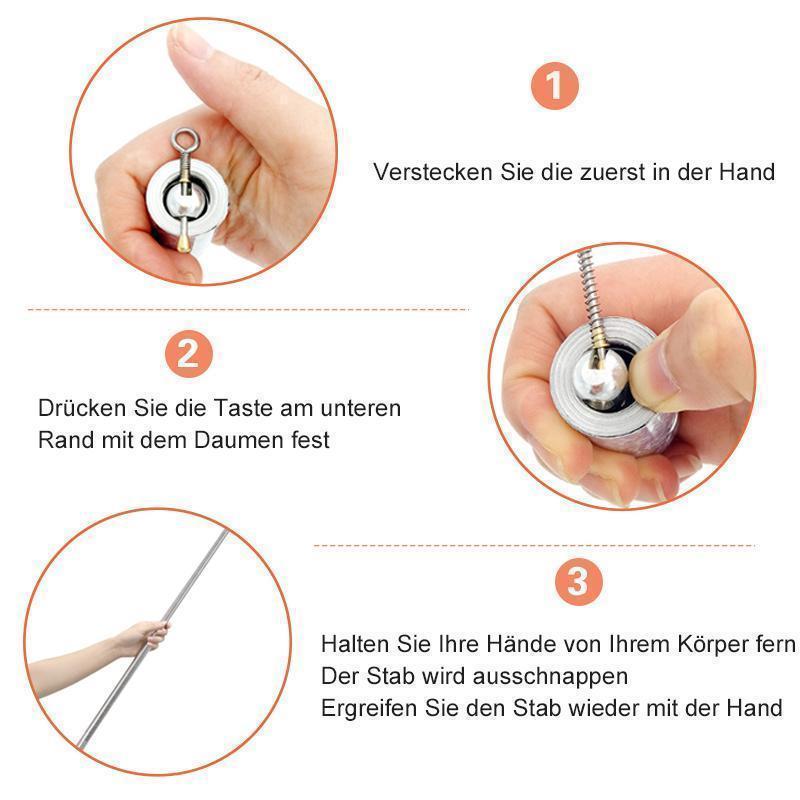 Versatile Metal Rod | Portable Self-Defense Tool with Quick Extension | Ideal for Magic Tricks 6
