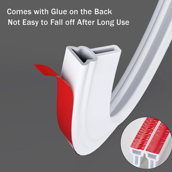 Versatile Silicone Water Retention Strip with 360-Degree Flexibility for Safe Showering 3