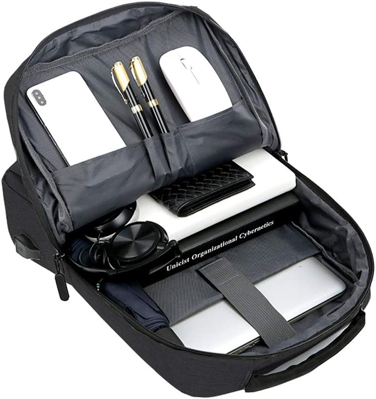 Versatile Slim Laptop Backpack with USB Charging Port & Water-Resistant Fabric for Travel and Daily Use 3