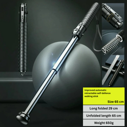 Versatile Walking Stick | Telescopic Self-Defense Pole with Anti-Slip Grip | Compact Design for Stability and Safety 6