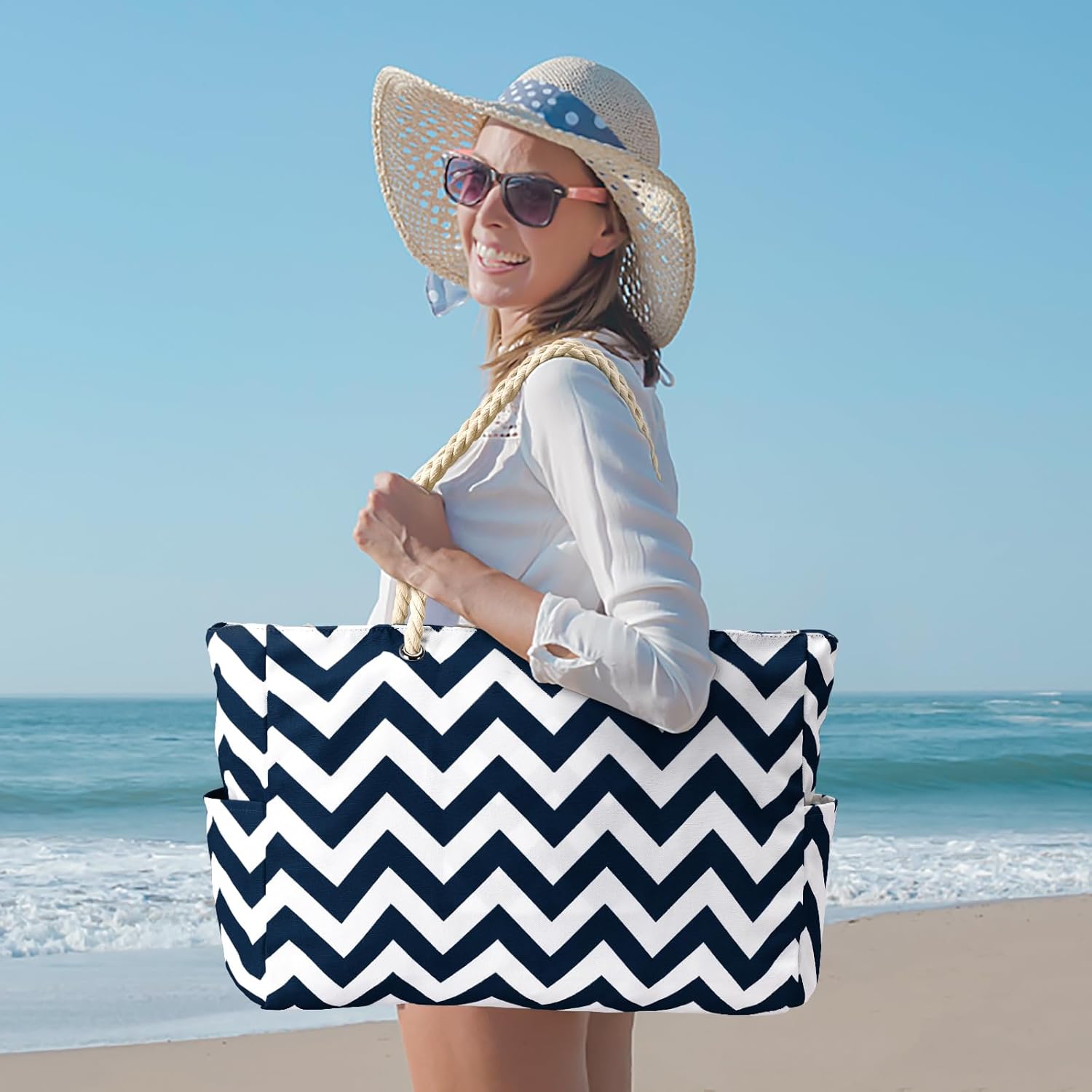 Versatile Waterproof Tote Bag with Zipped Storage for Work & Play 6