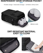 Versatile Waterproof Travel Backpack with Shoe Compartment & USB Port for Organized Adventures 4