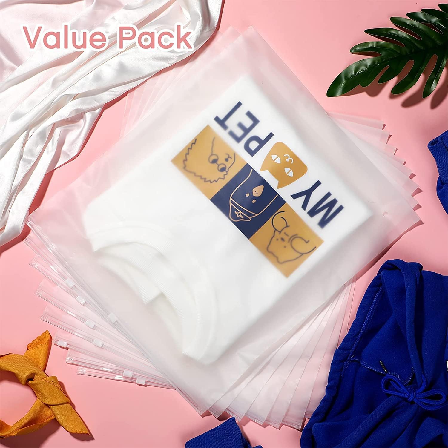 Versatile Zip Storage Bags | 20-Pack Frosted EVA Garment Sleeves with Ventilation Holes | Durable and Waterproof for Organizing 1