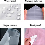 Versatile Zip Storage Bags | 20-Pack Frosted EVA Garment Sleeves with Ventilation Holes | Durable and Waterproof for Organizing 8
