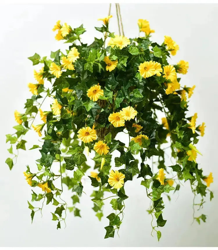 Vibrant Artificial Morning Glory Vines with UV-Resistant Design for Year-Round Beauty 10