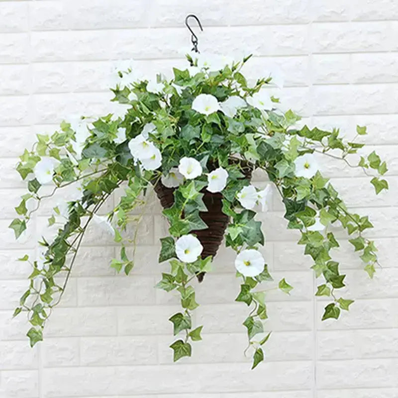 Vibrant Artificial Morning Glory Vines with UV-Resistant Design for Year-Round Beauty 11
