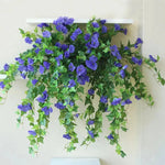 Vibrant Artificial Morning Glory Vines with UV-Resistant Design for Year-Round Beauty 12