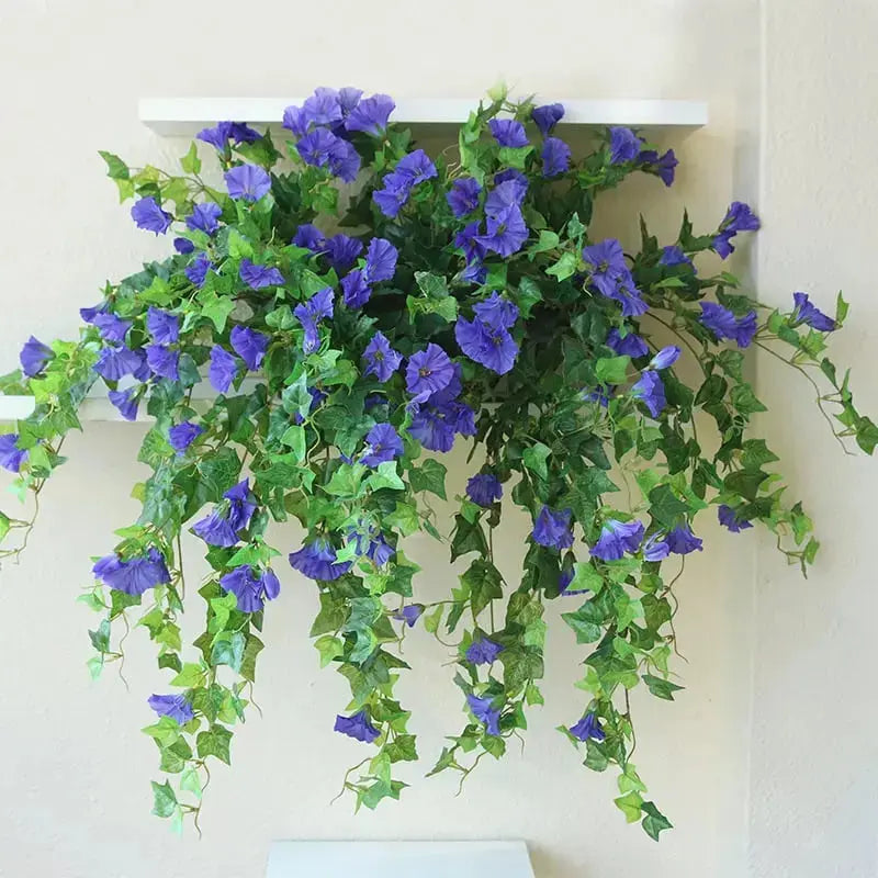 Vibrant Artificial Morning Glory Vines with UV-Resistant Design for Year-Round Beauty 12