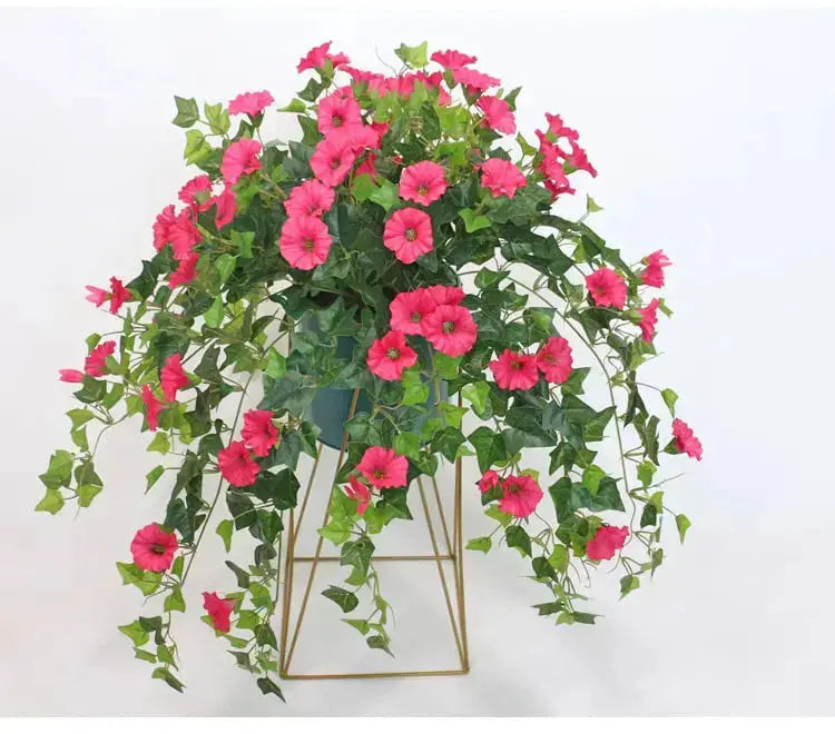 Vibrant Artificial Morning Glory Vines with UV-Resistant Design for Year-Round Beauty 8