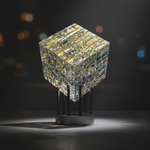 Vibrant Crystal Cube | Chromatic Refraction Art with Premium Polished Finish | Decorative Piece for Stunning Ambiance 1
