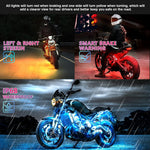 Vibrant LED Motorcycle Light Kit with Brake & Turn Signal Features | 12-Piece Set for Enhanced Visibility and Style 2