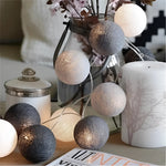 Vibrant LED String Lights | Multicolor Cotton Ball Design with USB & Battery Options | Perfect for Cozy Ambiance 2