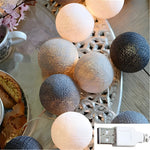 Vibrant LED String Lights | Multicolor Cotton Ball Design with USB & Battery Options | Perfect for Cozy Ambiance 6