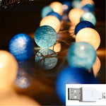 Vibrant LED String Lights | Multicolor Cotton Ball Design with USB & Battery Options | Perfect for Cozy Ambiance 9