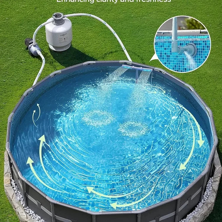 Vibrant Solar Pool Fountain with RGB LED Lights & Remote Control | Dual Arch Design for Stunning Nighttime Displays 1