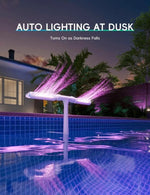 Vibrant Solar Pool Fountain with RGB LED Lights & Remote Control | Dual Arch Design for Stunning Nighttime Displays 3