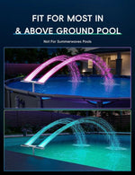 Vibrant Solar Pool Fountain with RGB LED Lights & Remote Control | Dual Arch Design for Stunning Nighttime Displays 4