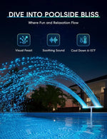 Vibrant Solar Pool Fountain with RGB LED Lights & Remote Control | Dual Arch Design for Stunning Nighttime Displays 5