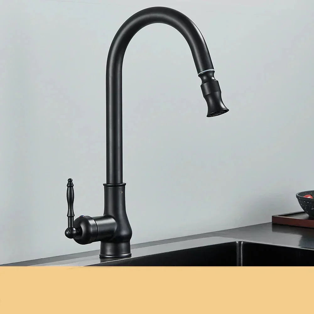 VintageTap | Kitchen Sink Faucet with Swivel Spout & Antique Brass Finish | Elegant Design for Timeless Kitchens 0
