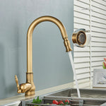 VintageTap | Kitchen Sink Faucet with Swivel Spout & Antique Brass Finish | Elegant Design for Timeless Kitchens 2