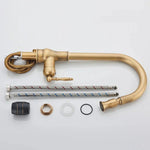 VintageTap | Kitchen Sink Faucet with Swivel Spout & Antique Brass Finish | Elegant Design for Timeless Kitchens 4