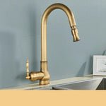 VintageTap | Kitchen Sink Faucet with Swivel Spout & Antique Brass Finish | Elegant Design for Timeless Kitchens 8