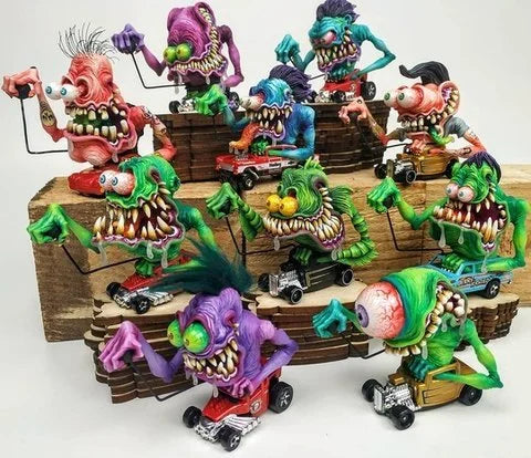 Vintage Collectible Model Toy | Rat Fink Halloween Decoration with Handcrafted Details | Unique Nostalgic Decor for Halloween Lovers 2