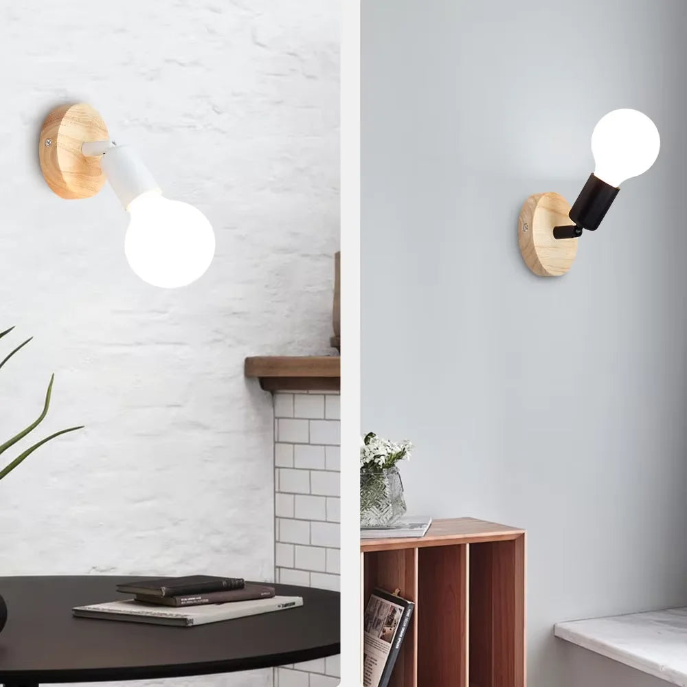 Vintage Retro Wall Lamp | Adjustable Wooden & Metal Sconce for Flexible Lighting 3