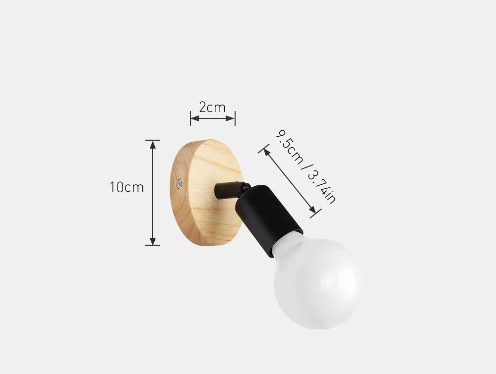 Vintage Retro Wall Lamp | Adjustable Wooden & Metal Sconce for Flexible Lighting 6