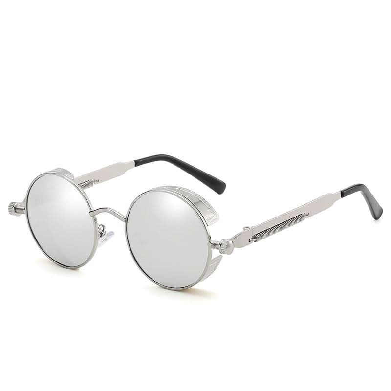 Vintage Round Steampunk Sunglasses with Polarized Lenses | UV400 Protection for Stylish Eye Care 11