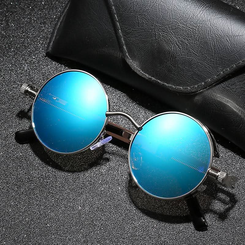 Vintage Round Steampunk Sunglasses with Polarized Lenses | UV400 Protection for Stylish Eye Care 2