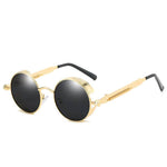 Vintage Round Steampunk Sunglasses with Polarized Lenses | UV400 Protection for Stylish Eye Care 4