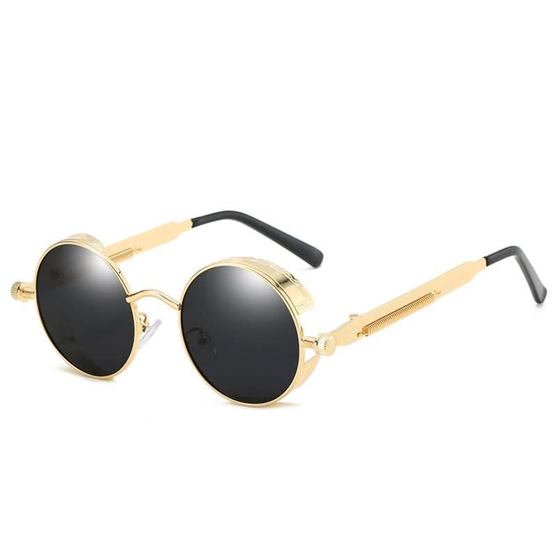 Vintage Round Steampunk Sunglasses with Polarized Lenses | UV400 Protection for Stylish Eye Care 4