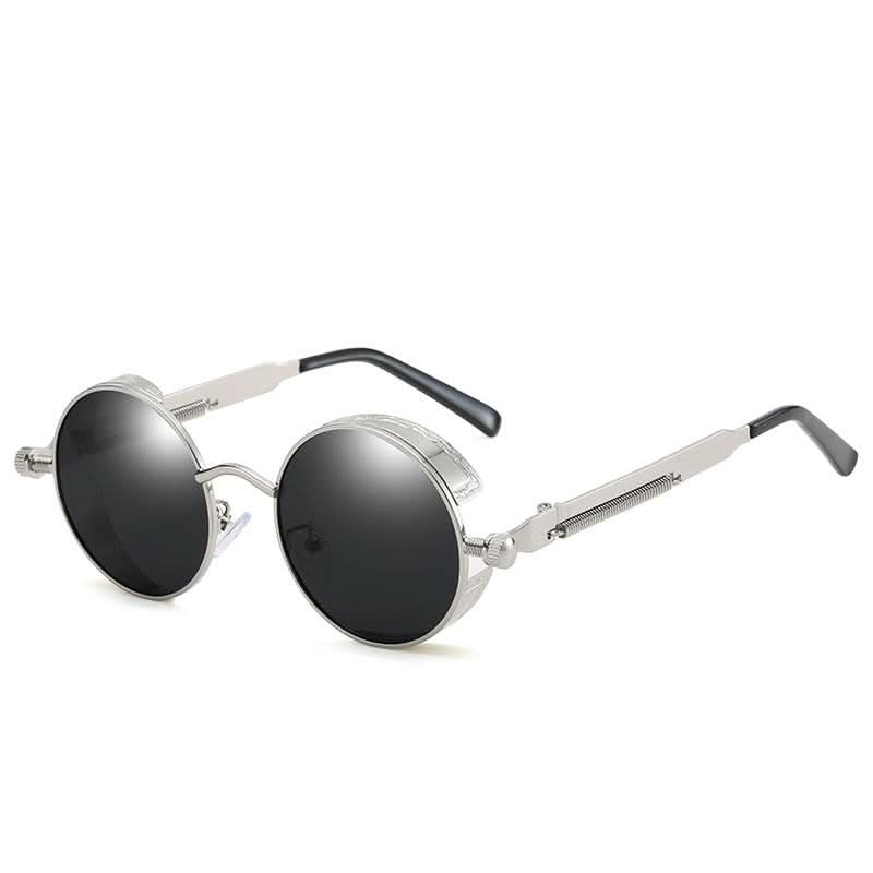 Vintage Round Steampunk Sunglasses with Polarized Lenses | UV400 Protection for Stylish Eye Care 6