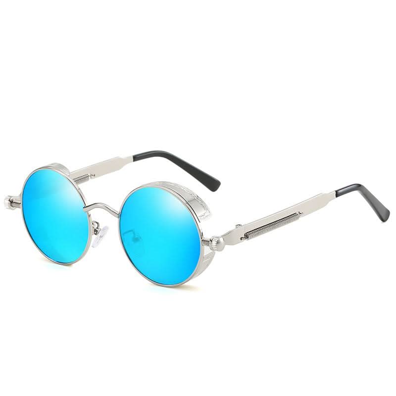 Vintage Round Steampunk Sunglasses with Polarized Lenses | UV400 Protection for Stylish Eye Care 7