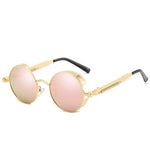 Vintage Round Steampunk Sunglasses with Polarized Lenses | UV400 Protection for Stylish Eye Care 8