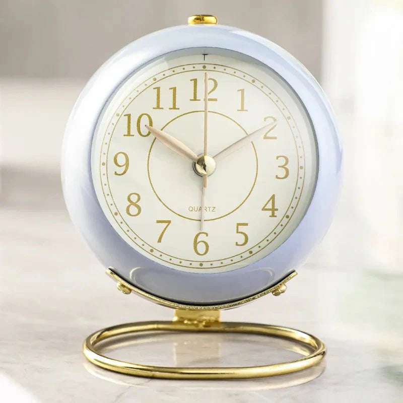Vintage Style Alarm Clock with Silent Function & Night Light | Creative Design for Relaxed Mornings 0