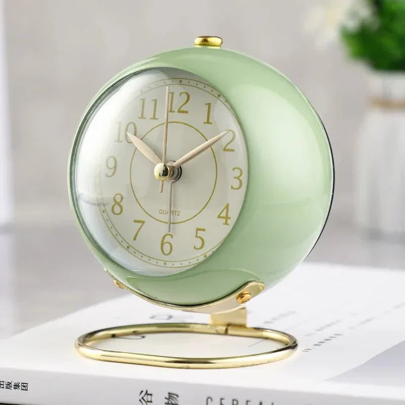 Vintage Style Alarm Clock with Silent Function & Night Light | Creative Design for Relaxed Mornings 1